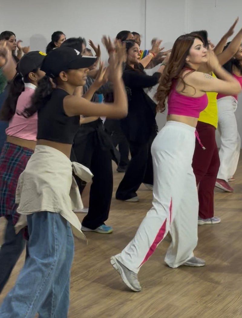 Group choreography rehearsal